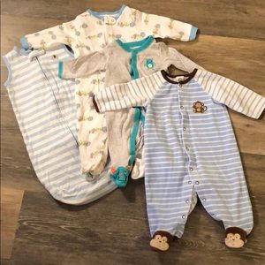Baby Boy PJs and Sleep Sack